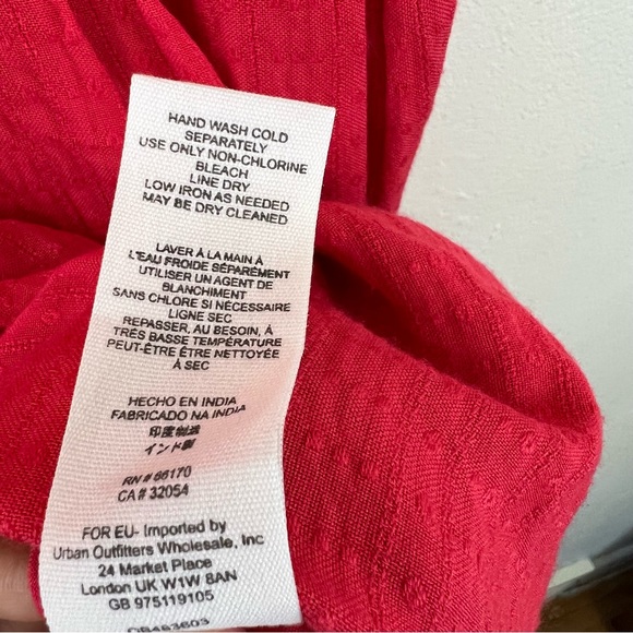 Free People Birds Of A Feather Embroidered Red and Pink Sleeveless Midi Dress - Picture 7 of 16